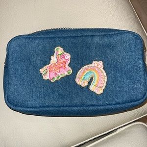 STONEY CLOVER LANE | BNWT Denim Small Pouch with 2 sewn patches